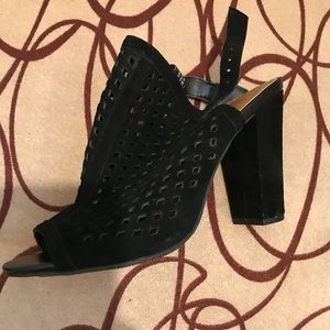 14th and union black suede mule slides 8.5 NWOT